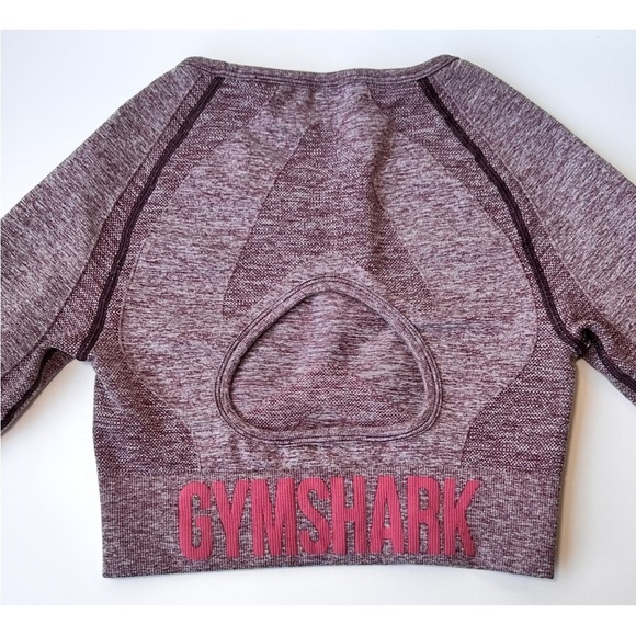Gymshark Seamless Flex Purple Long Sleeve Crop Top Size XS - Picture 1 of 7